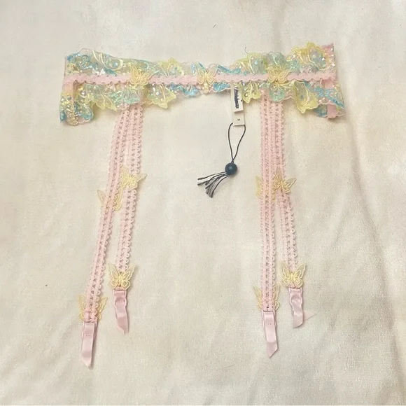 New! For Love And Lemons Dottie butterfly pastel garter belt 1366 New! For Love And Lemons Dottie butterfly pastel garter belt 1366